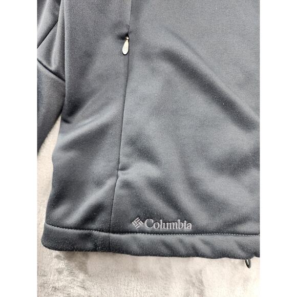 Columbia Interchange Softshell Jacket Size L Gray Full Zip Faux Fur Collar Lined - Picture 3 of 14